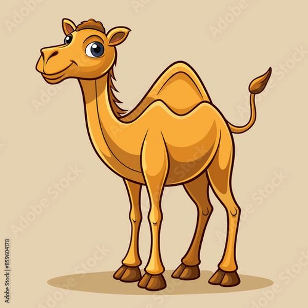 Obraz Adorable and Fun Camel Cartoon Vector