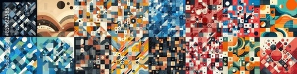 Fototapeta Modern abstract backgrounds. AI generated illustration