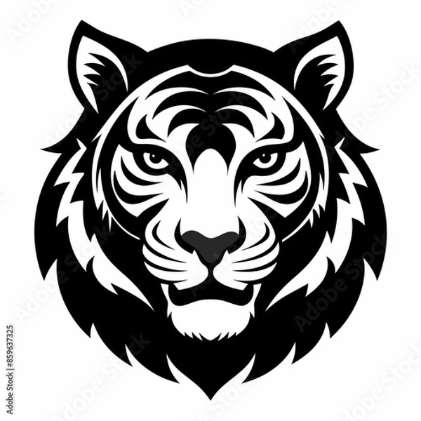 Fototapeta tiger head vector