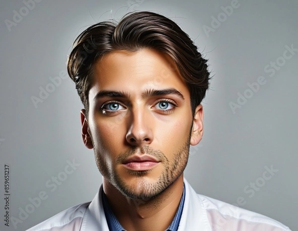 Fototapeta Man in Business: Exploring Concepts and Finding Solutions
