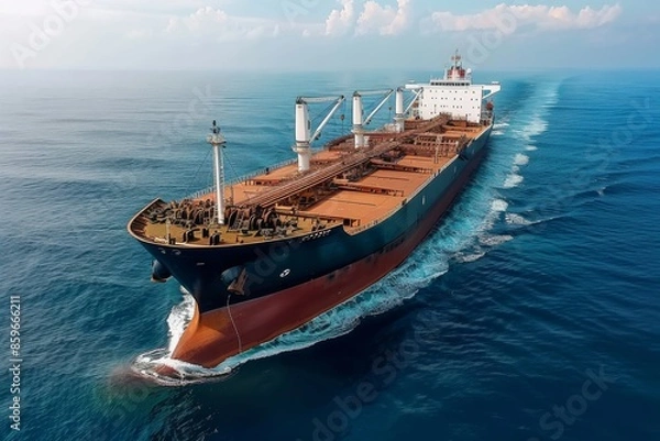 Obraz Cargo Ship in Open Sea