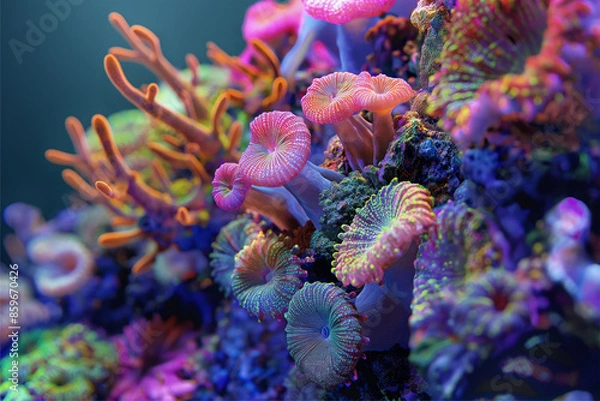 Fototapeta The beauty of marine life and coral reefs is a stunning display of underwater natural art