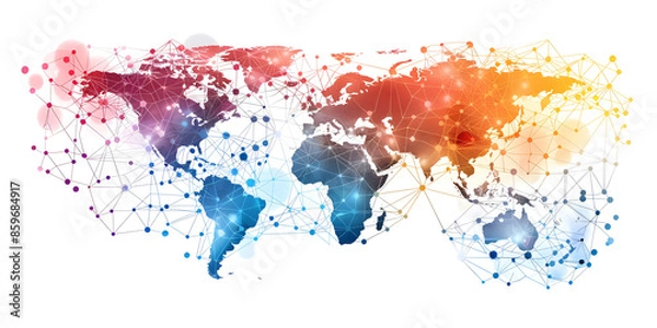 Fototapeta Abstract representation of global networking.


