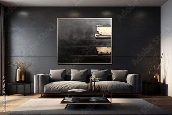 Fototapeta Depth in Darkness: abstract canvas featuring the nuanced texture of carbon fiber. This composition captures a sense of mystery and intrigue. Carbon Essence, Abstract, 