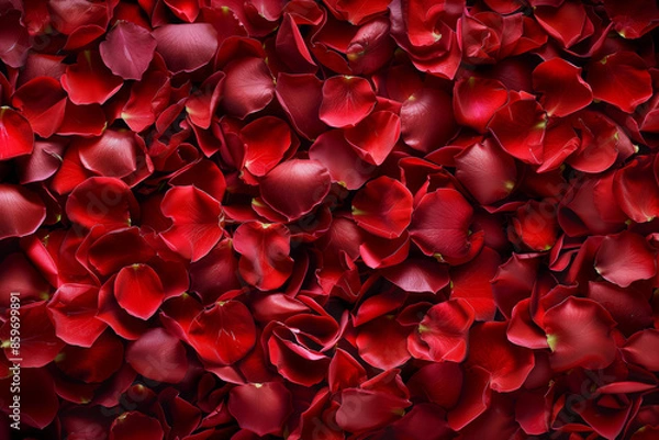 Obraz Vibrant Red Rose Petals Background
