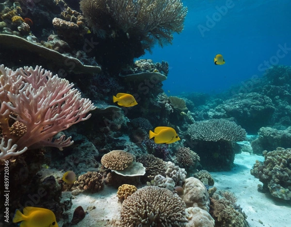 Obraz coral reef with fish