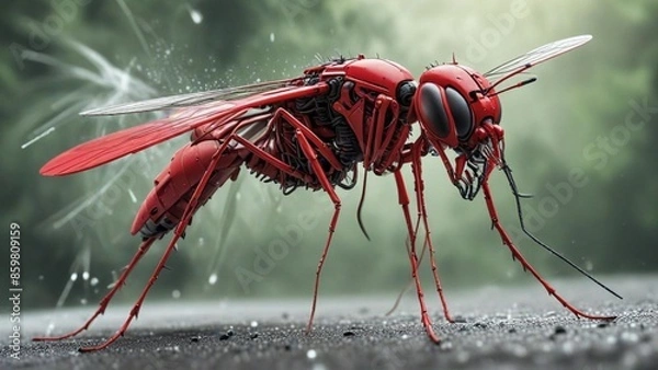 Obraz red mosquito cyborg