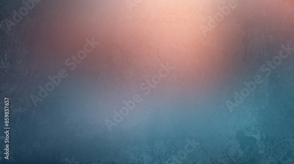 Fototapeta A pink and blue gradient blur with subtle grunge texture. 