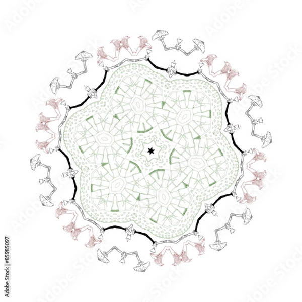 Fototapeta Round Ornament Pattern.