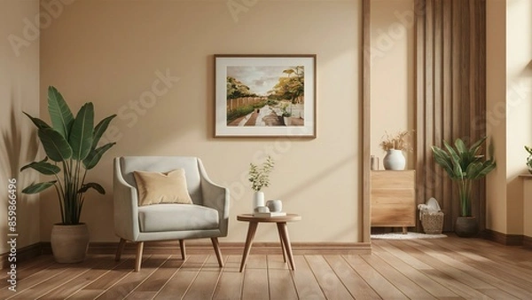 Obraz living room with floor