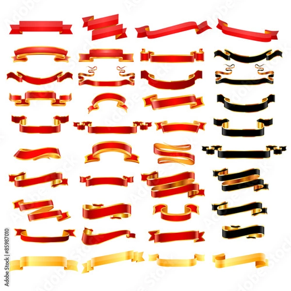 Fototapeta Ribbon set. Vector