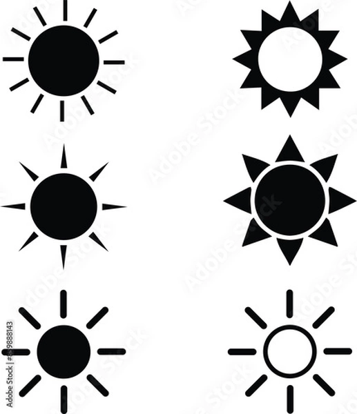 Obraz Sun icon set