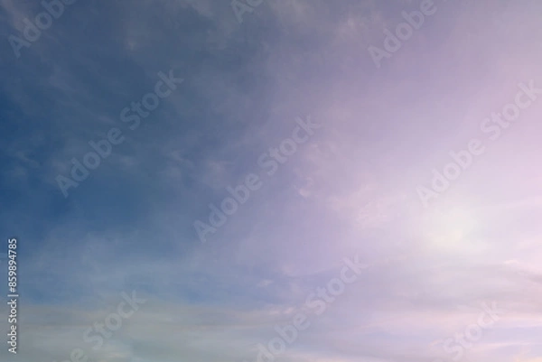 Fototapeta Pastel Colorful sky and cloud white. Beautiful afternoon bule sky and cloud white