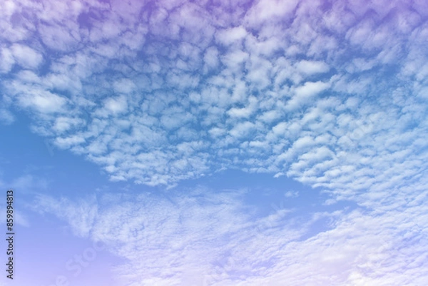 Obraz Pastel Colorful sky and cloud white. Beautiful afternoon bule sky and cloud white. 