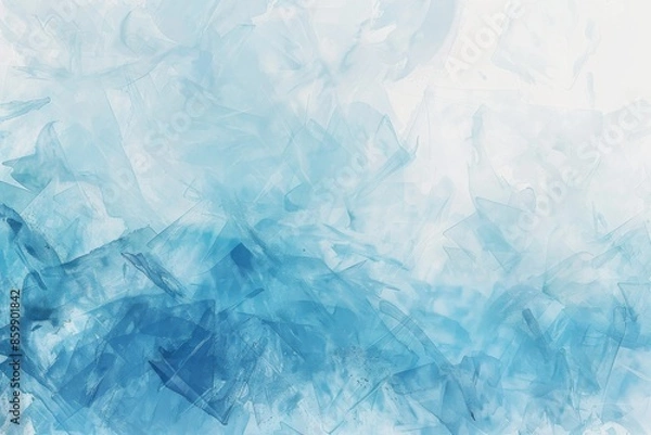Fototapeta Elegant abstract painting in blue and white