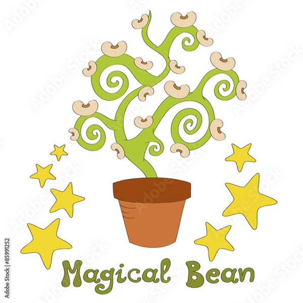 Obraz Magical bean vector illustration