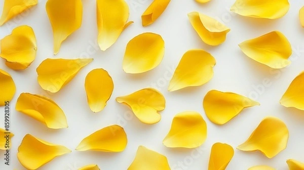 Fototapeta flower petals on white background giving beautiful close up petals