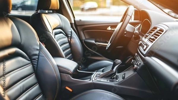 Obraz Car interior part of front seats close
