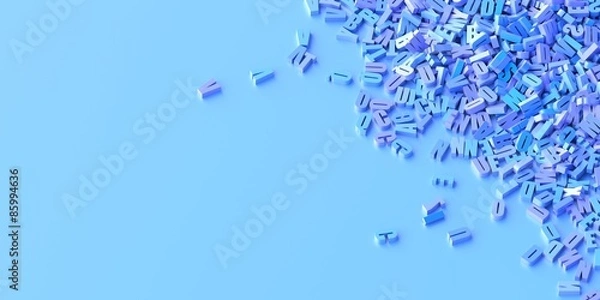 Obraz Infinite letters background, original 3d illustration.