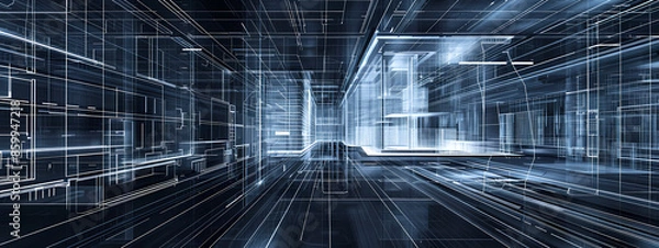 Fototapeta Innovative Architecture Blueprint