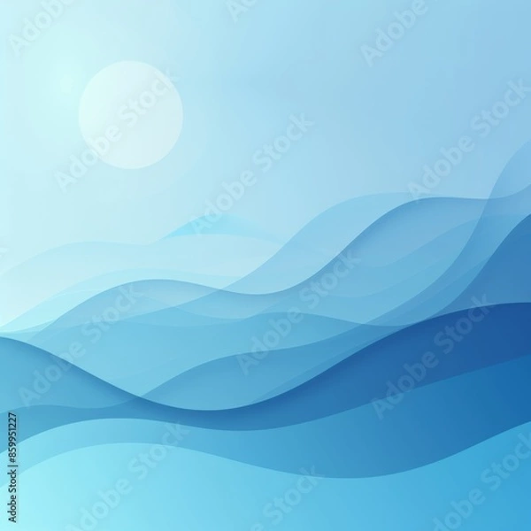 Fototapeta 水色の背景と空のグラデーション