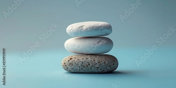 Obraz balance background with stones standing in a stack.