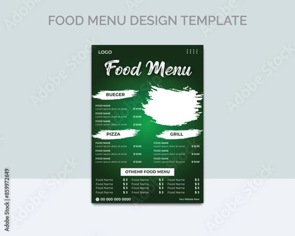 Fototapeta Food menu design creative poster vector