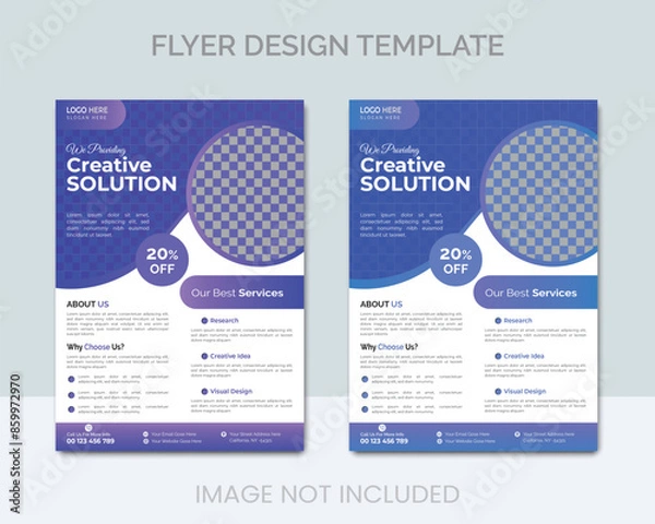 Fototapeta Creative business flyer design vector