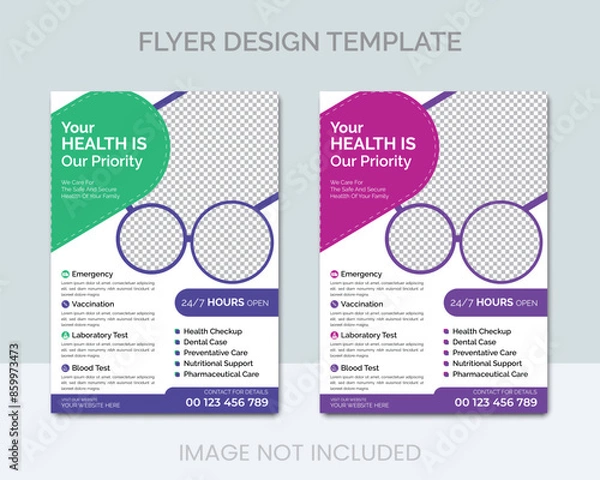 Fototapeta Creative medical flyer design 