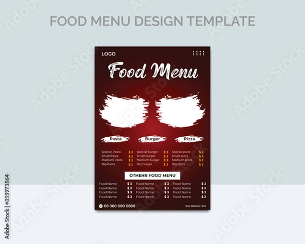 Fototapeta Restaurant food menu design