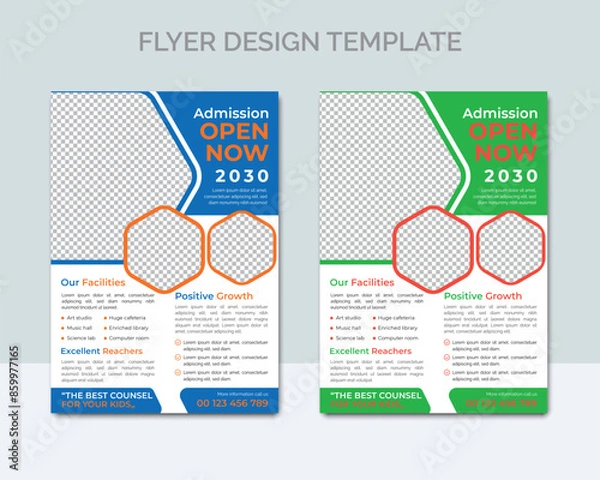 Fototapeta Creative Education Flyer Design Template Vector.