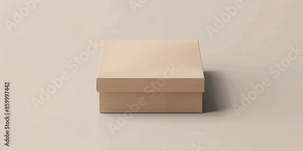 Fototapeta Isolated packaging mock-up featuring a minimalist box design, perfect for product packaging presentations and e-commerce branding