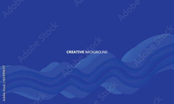 Fototapeta dynamic minimal smooth waves abstract background vector design