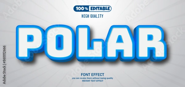 Obraz Polar text effect. Editable text effect.