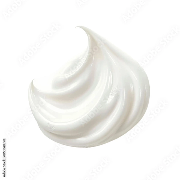 Obraz A dollop of white cream swirls in a delicate pattern, creating a smooth and inviting texture.