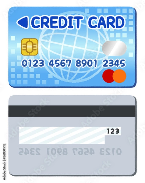 Obraz クレジットカード：表+裏〈ブルー〉