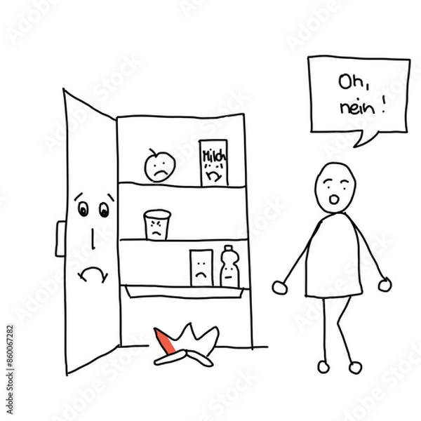 Obraz Kühlschrank kaputt wegen technischem Fehler