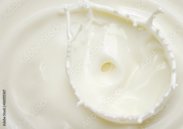 Fototapeta milk splash on a white background