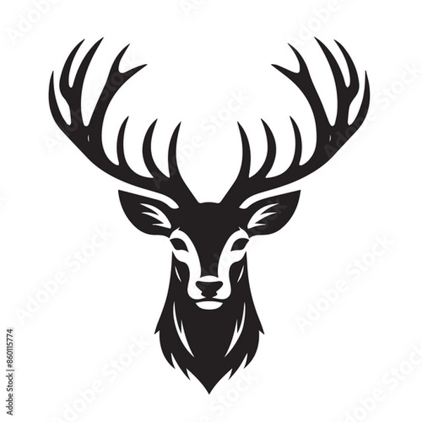 Obraz deer silhouette vector