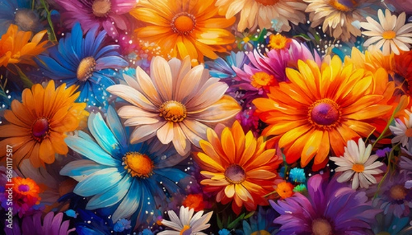 Obraz colorful flower background