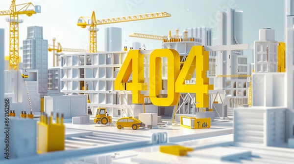 Fototapeta Construction Site Error 404