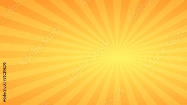 Fototapeta vintage yellow sunburst rays abstract background design