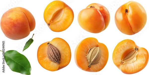 Fototapeta Apricot png no background, Apricot isolated on transparent