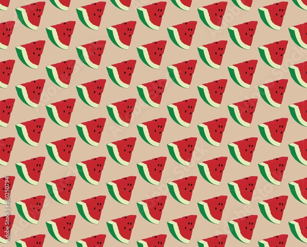 Fototapeta watermelon pattern illustration Vector background
