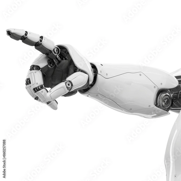 Obraz robot hand isolate whote background