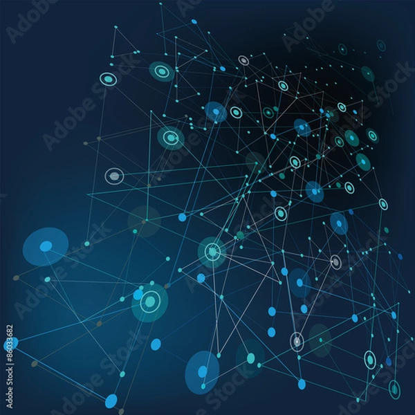 Obraz social network background, communication background