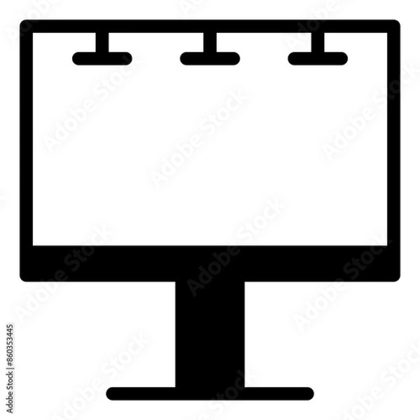 Obraz billboard  glyph  icon vector illustration isolated on white background
