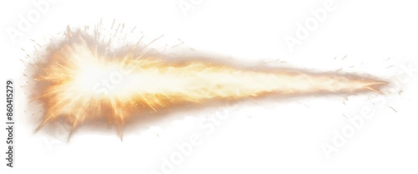 Fototapeta Muzzle flash effect on isolated with transparent concept