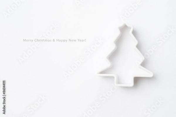 Fototapeta Christmas card with mold for baking. Look through my portfolio t