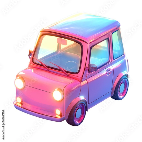 Obraz Cute car 3D illustration